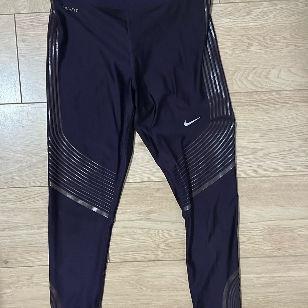 Nike purple Leggings with Silver Accents